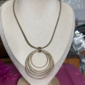 Elegant Gold Multi-Circle Necklace